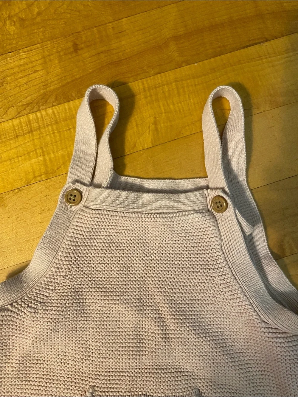 Little planet Carter's organic cotton knit light pink mauve overalls 18 mo